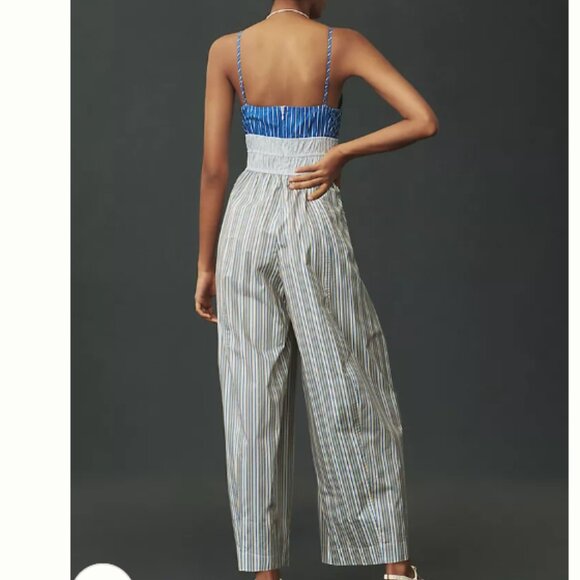 Brand New Plenty by Tracy Reese Poplin Striped Jumpsuit - Picture 7 of 7